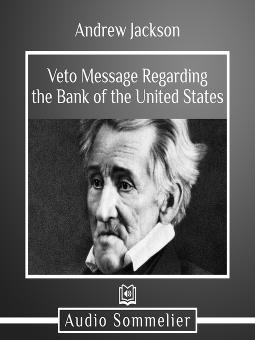 Cover image for Veto Message Regarding the Bank of the United States